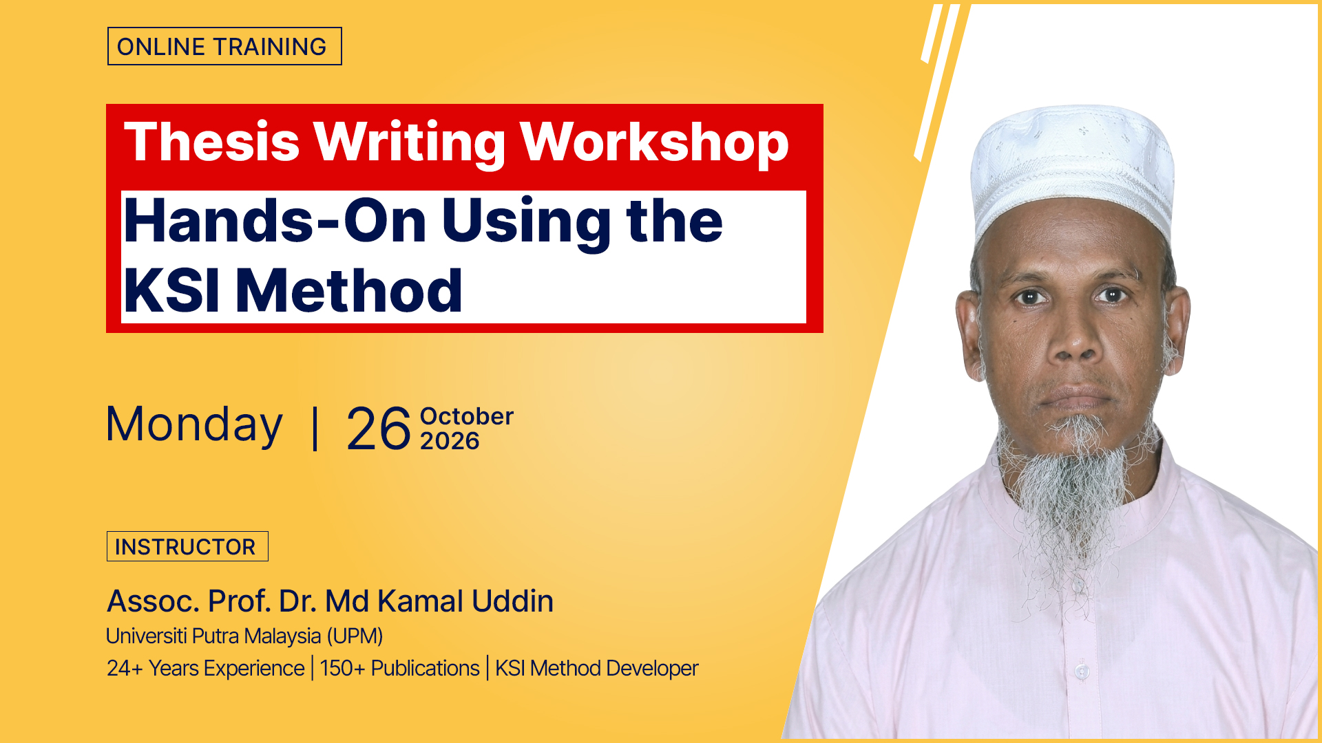 Nob Writing Thesis Writing Workshop: Hands-On Using the KSI Method by Asst. Prof Md ...